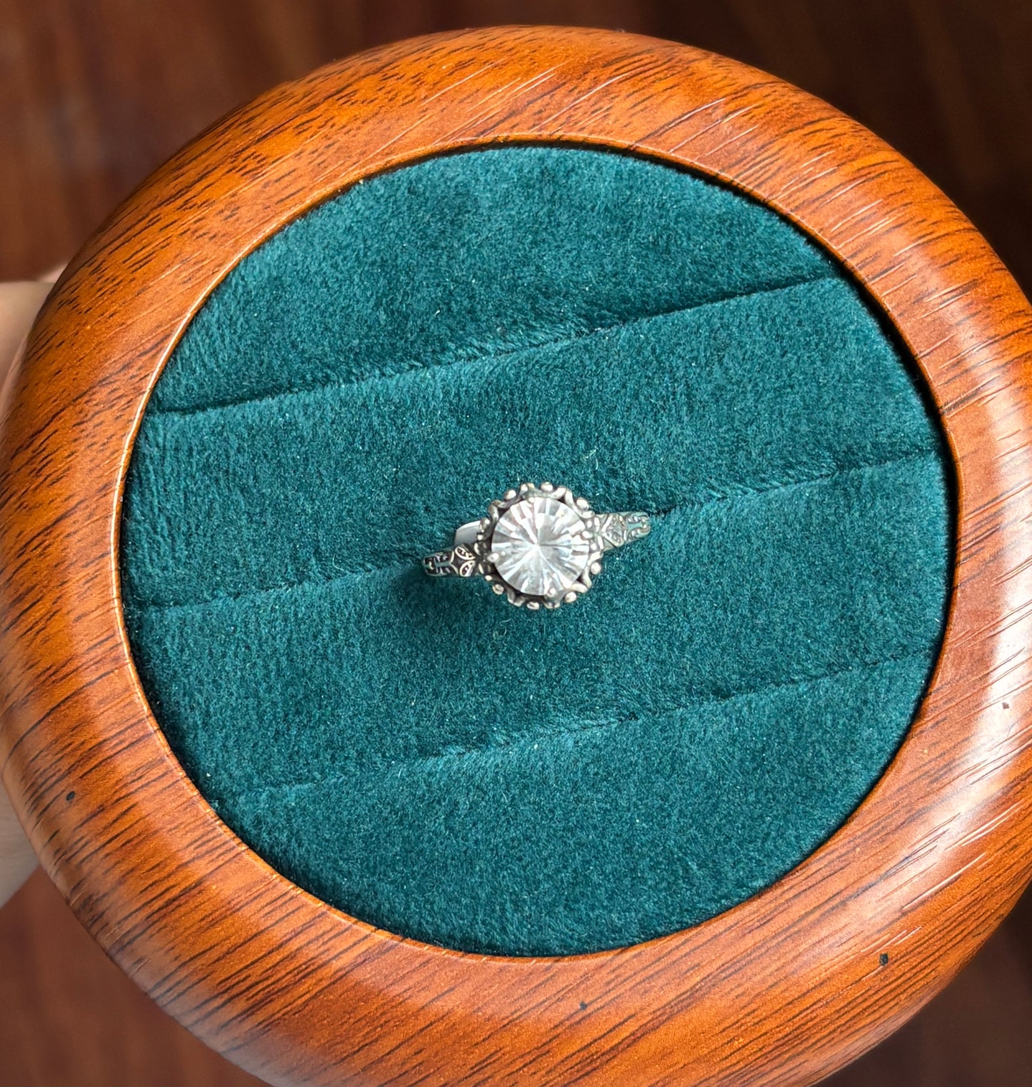Clean quartz ring s925