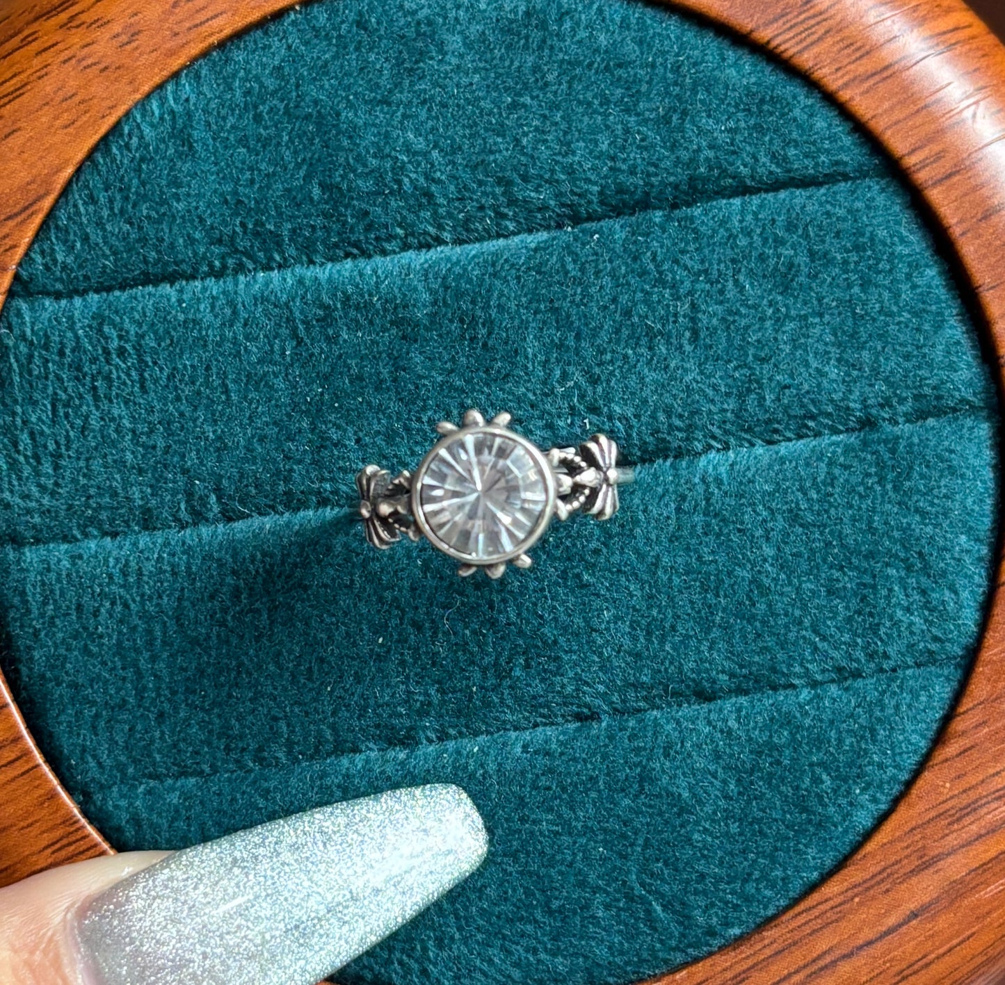 Clean quartz ring s925