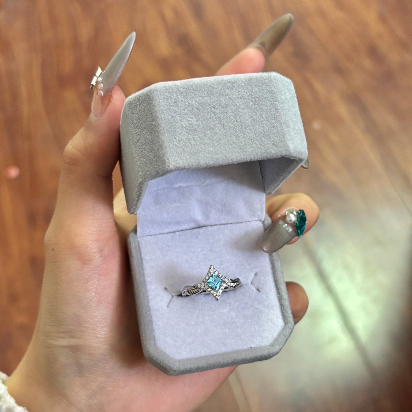 Blue topaz ring s925