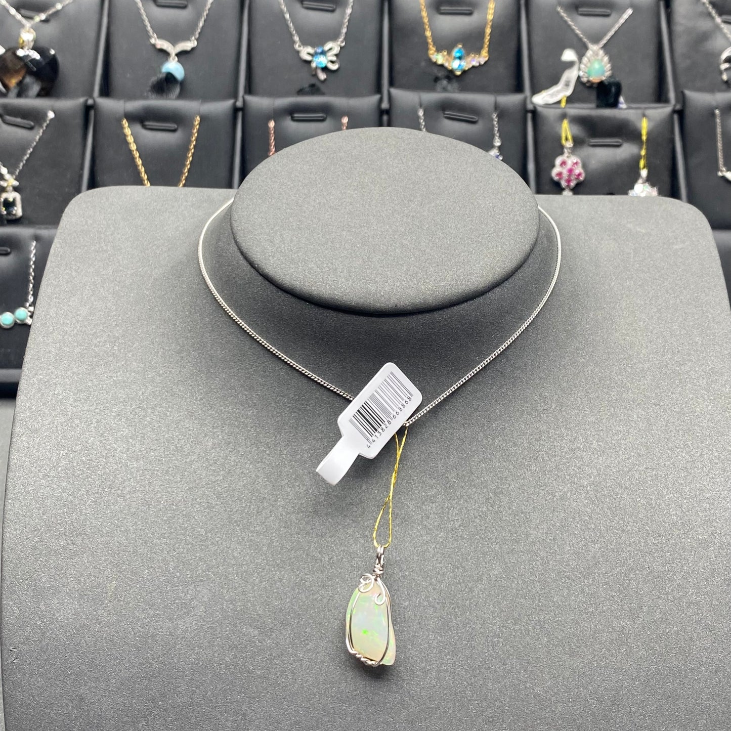 Natural gemstone opal pendant