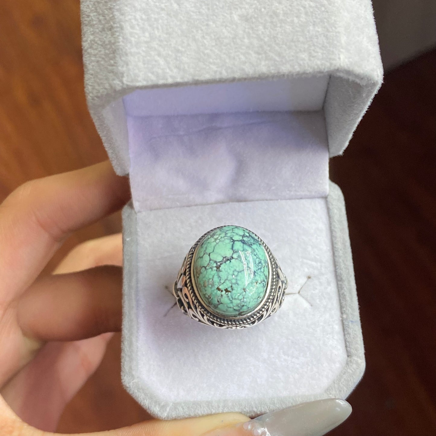 turquoise sliver s925 ring