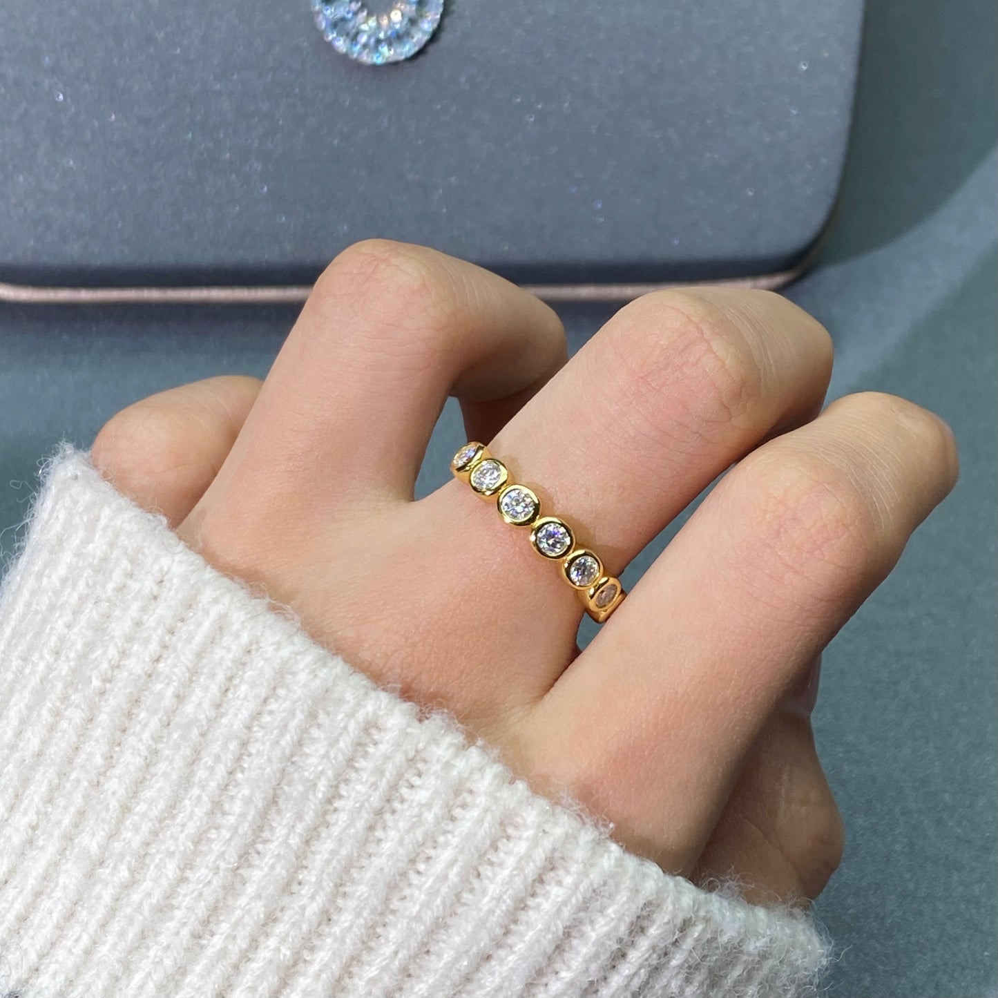 Moissanite ring