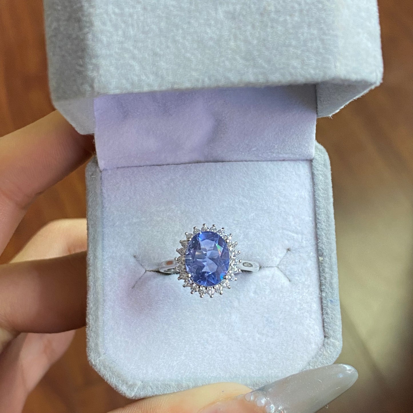 blue topaz sliver s925 ring