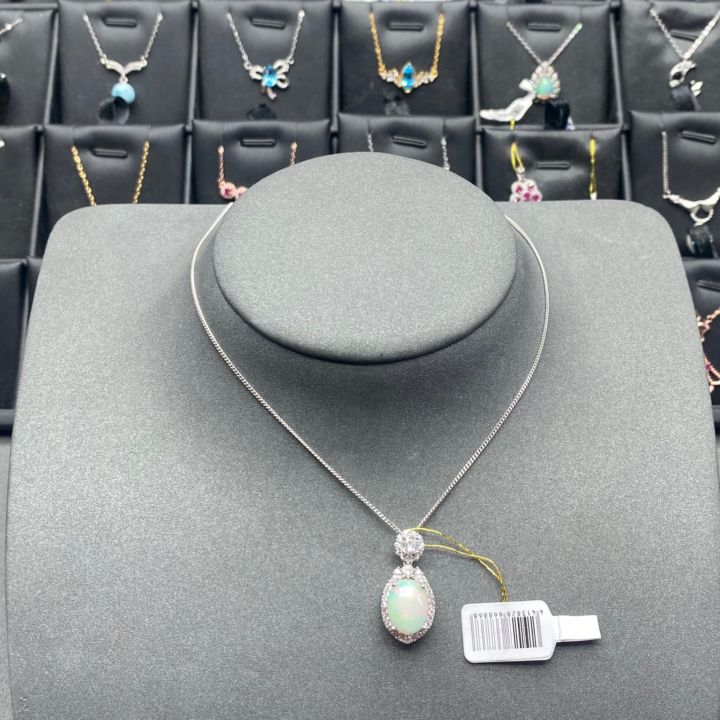 Natural gemstone opal pendant