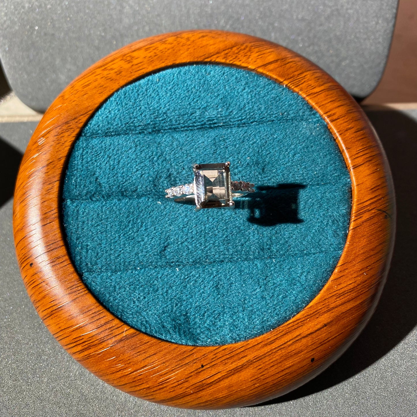 Smoky quartz ring s925