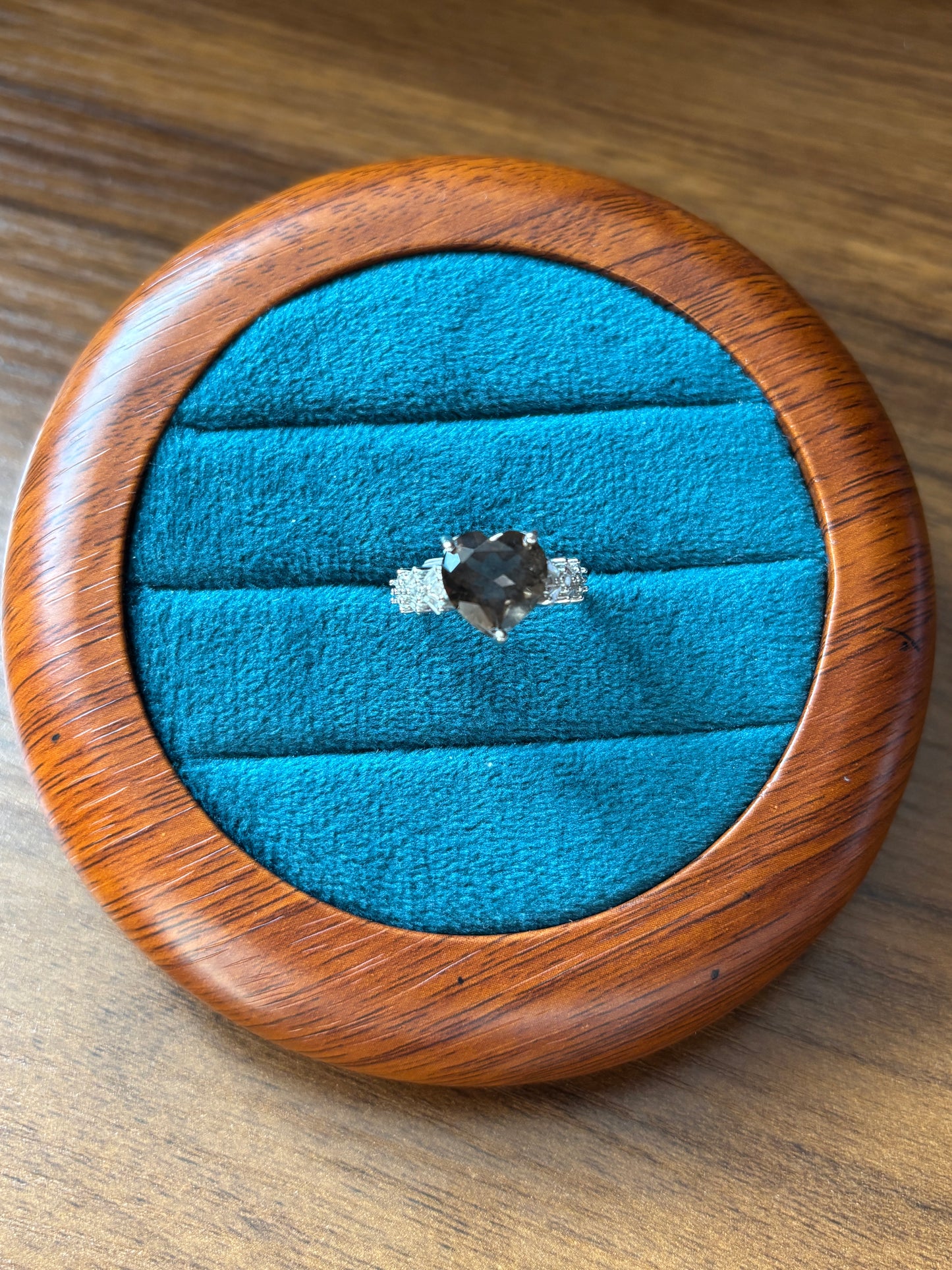 Smoky quartz ring s925