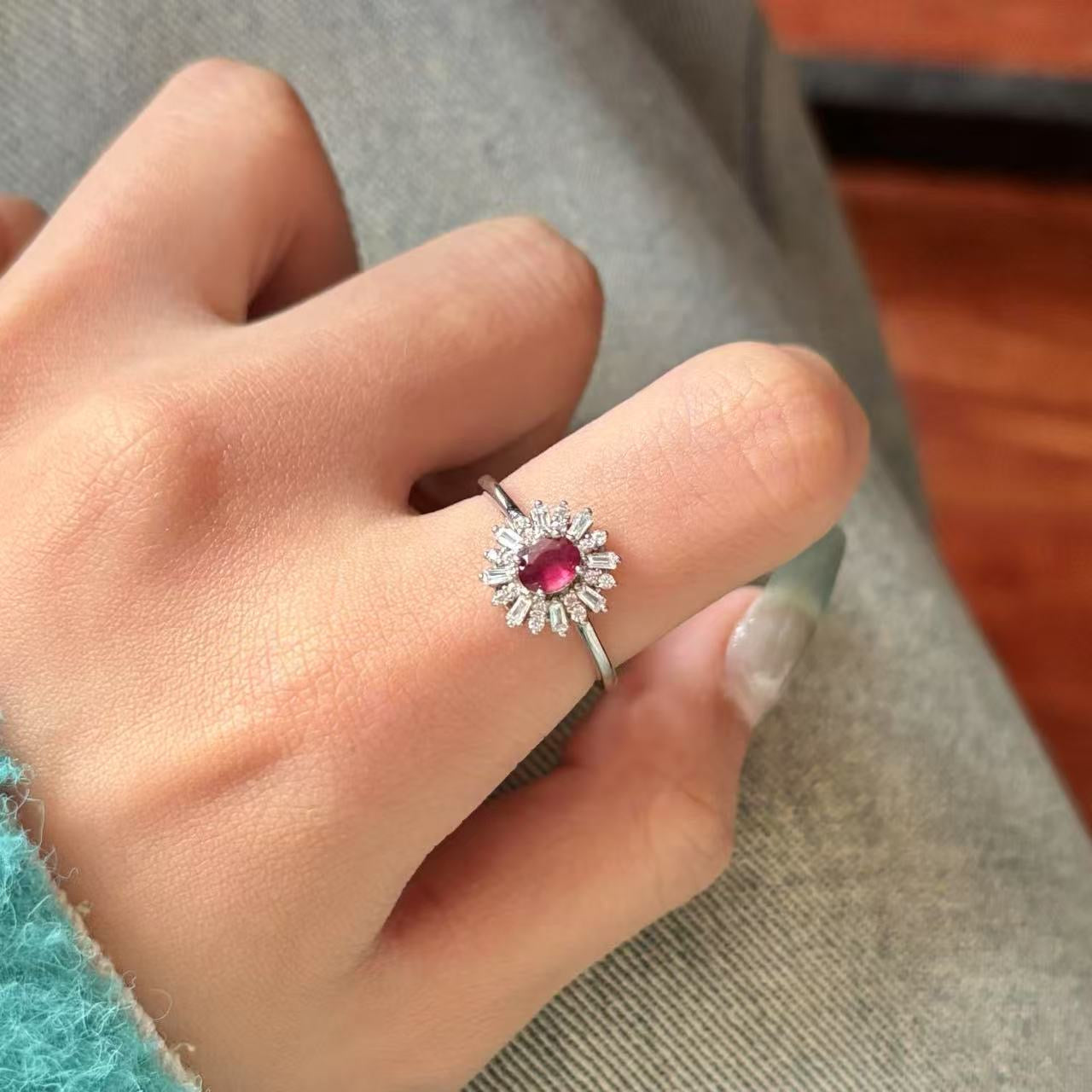 Ruby ring s925