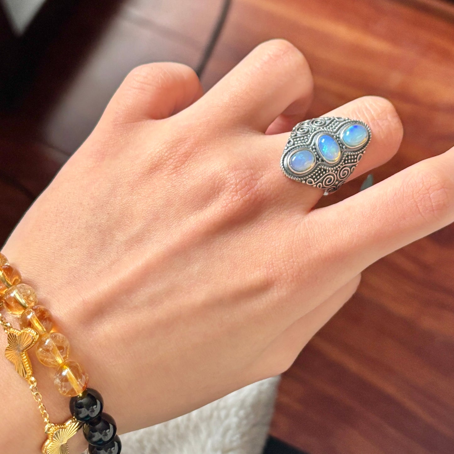 Opal ring s925