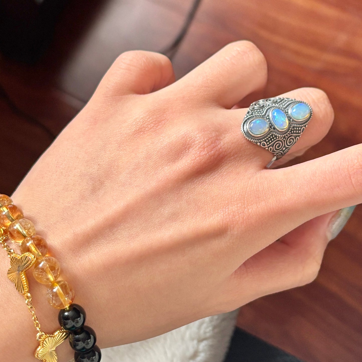 Opal ring s925