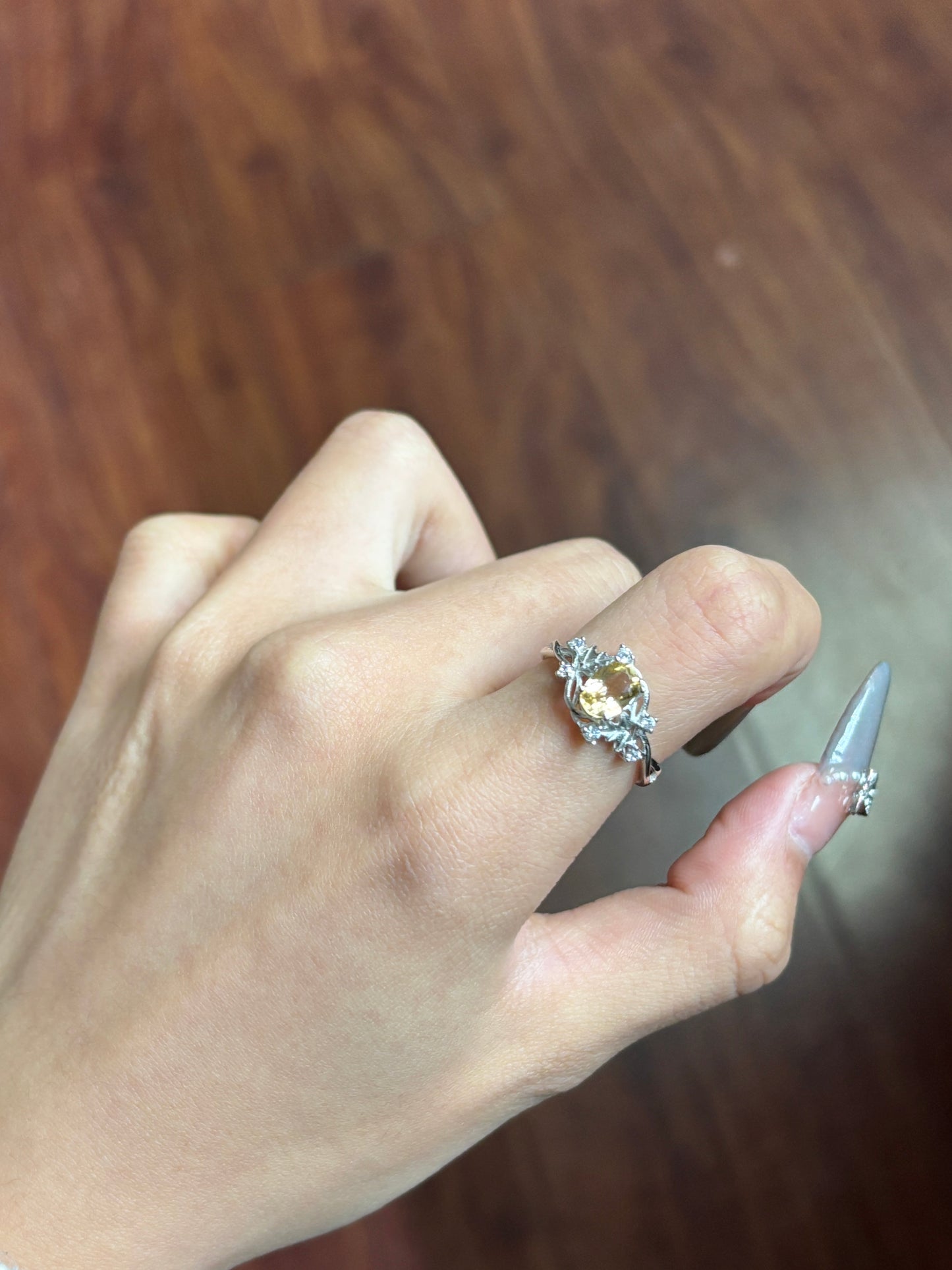 Citrine ring s925