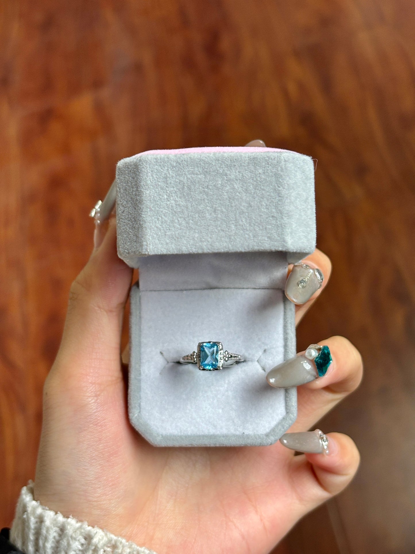 Blue topaz ring s925