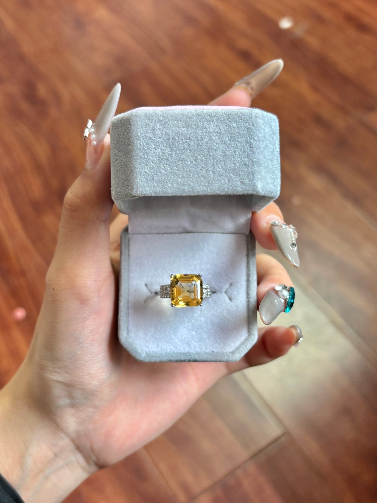 Citrine ring s925