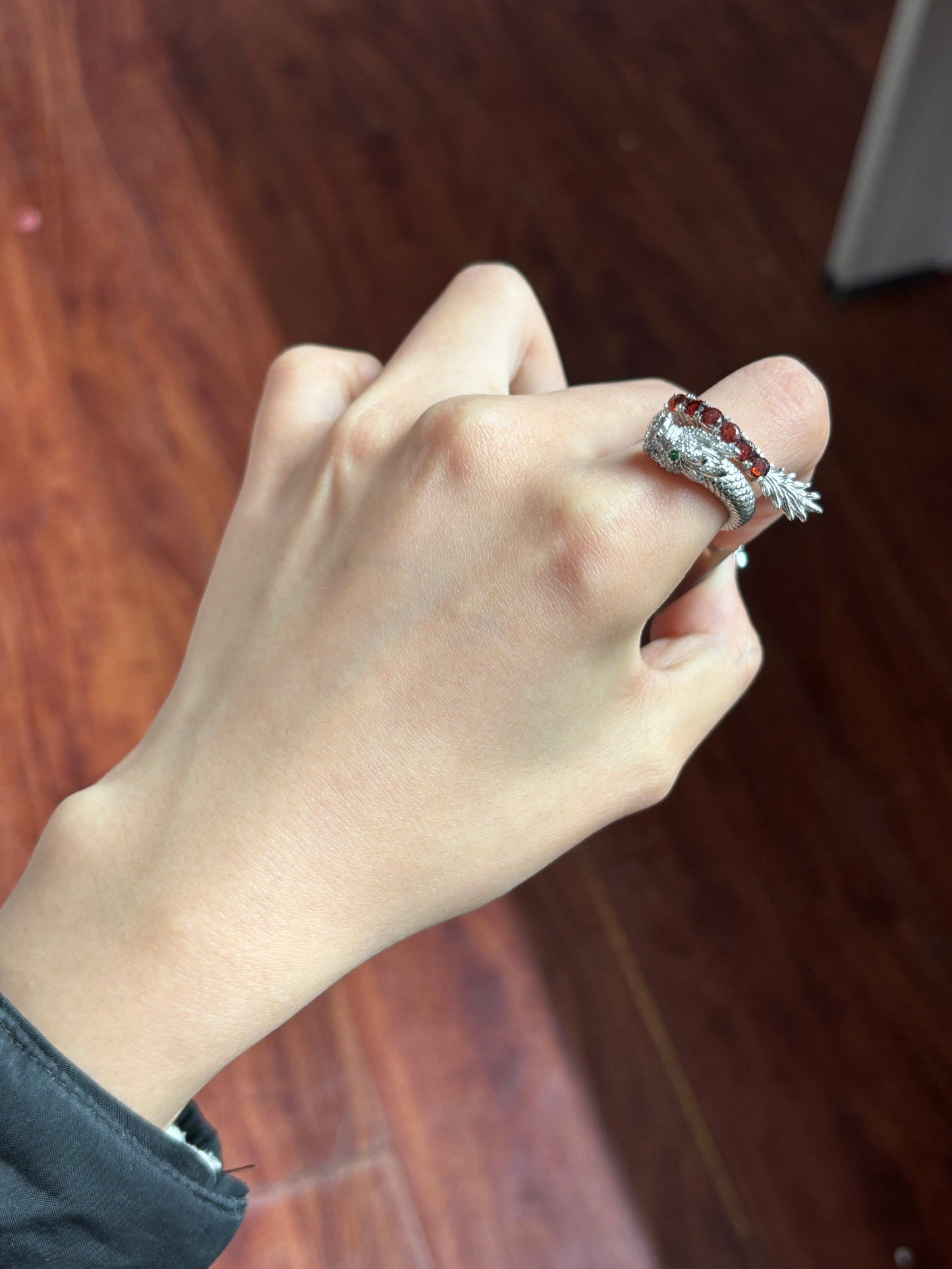 Garnet ring s925