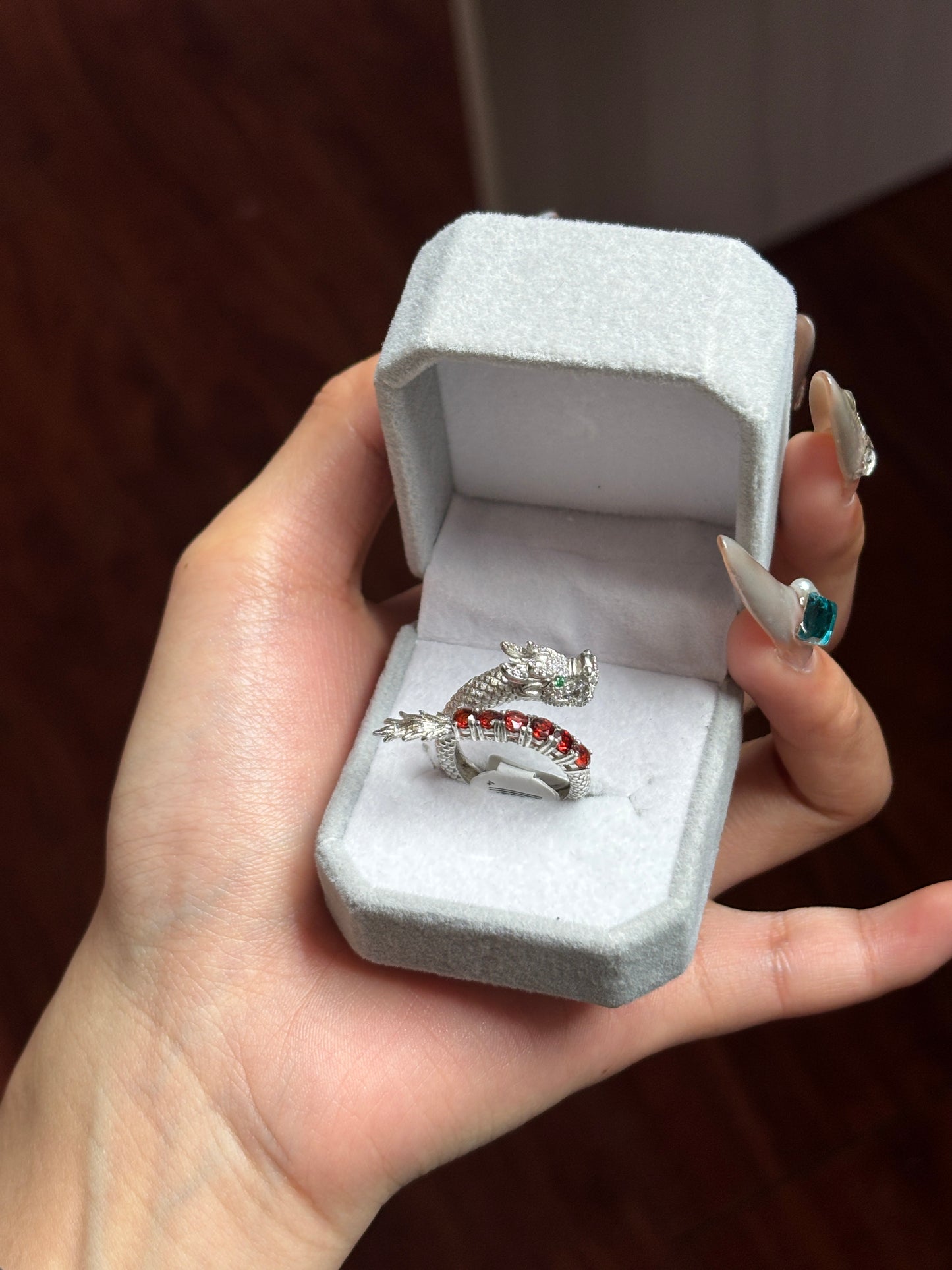 Garnet ring s925