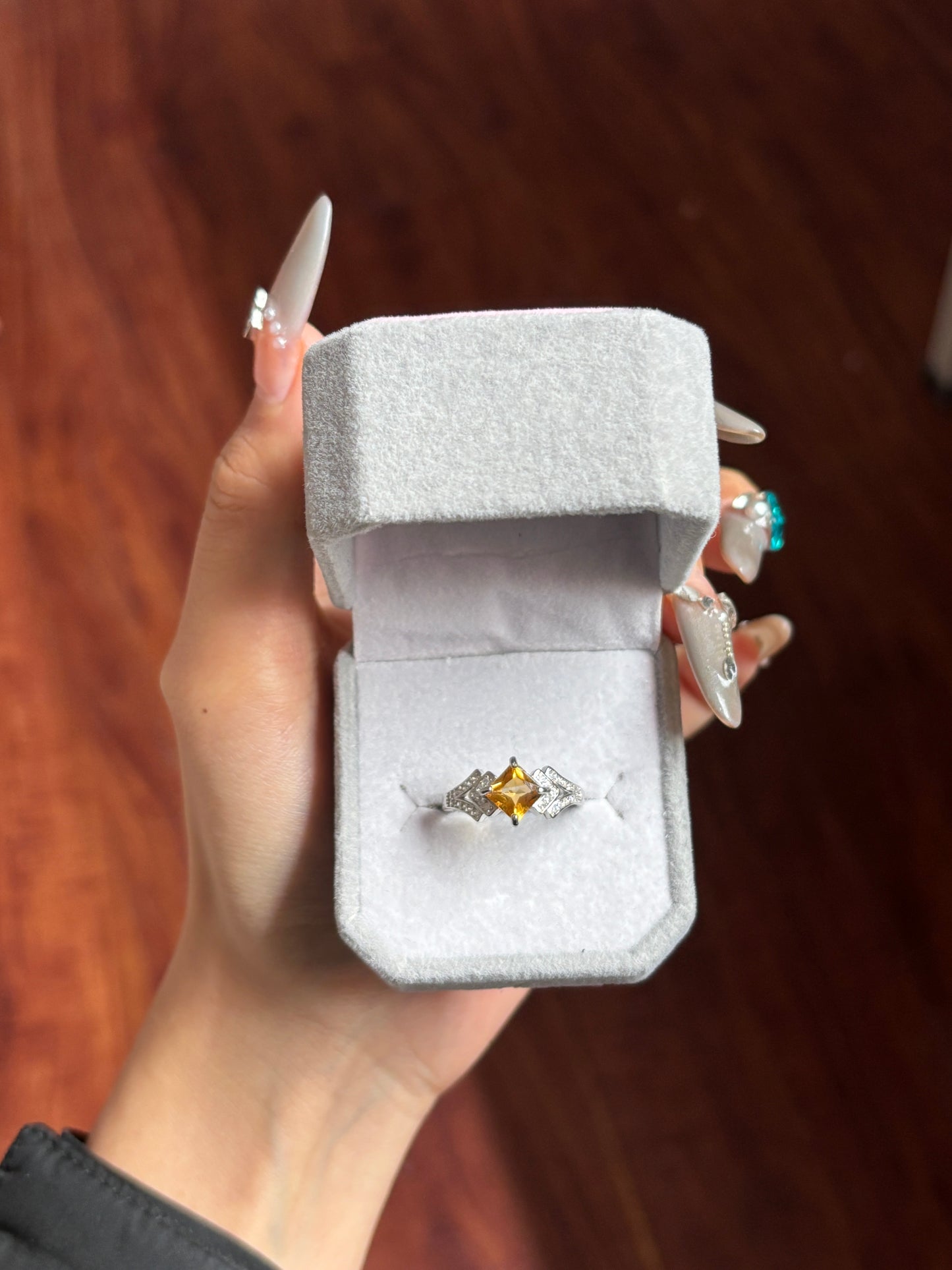 Citrine ring s925