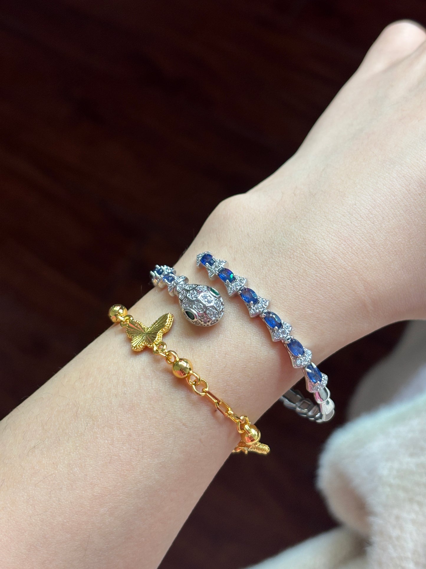 Sapphire sliver bracelet
