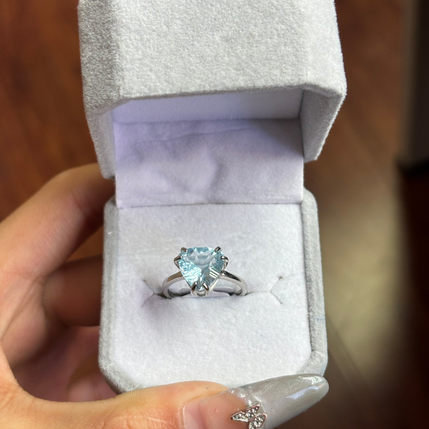 bule topaz sliver s925 ring