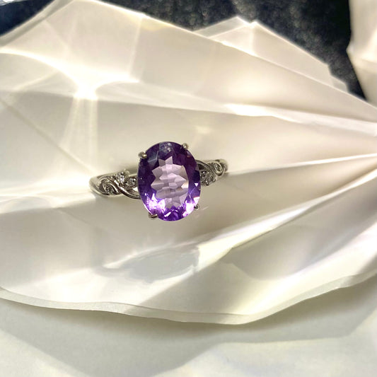 Amethyst ring S925