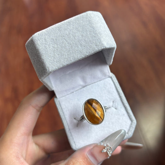 Tiger eyes sliver s925 ring