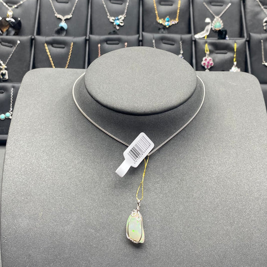 Natural gemstone opal pendant