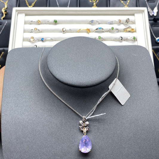 Natural crystal amethyst pendant