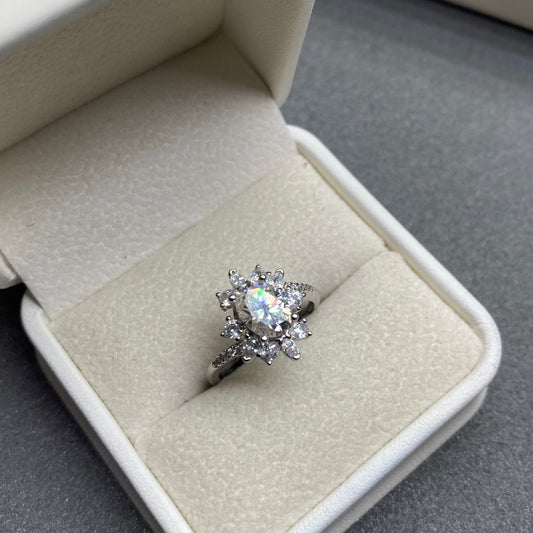 2 carat moissanite ring