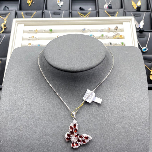 natural gemstone garnet pendant