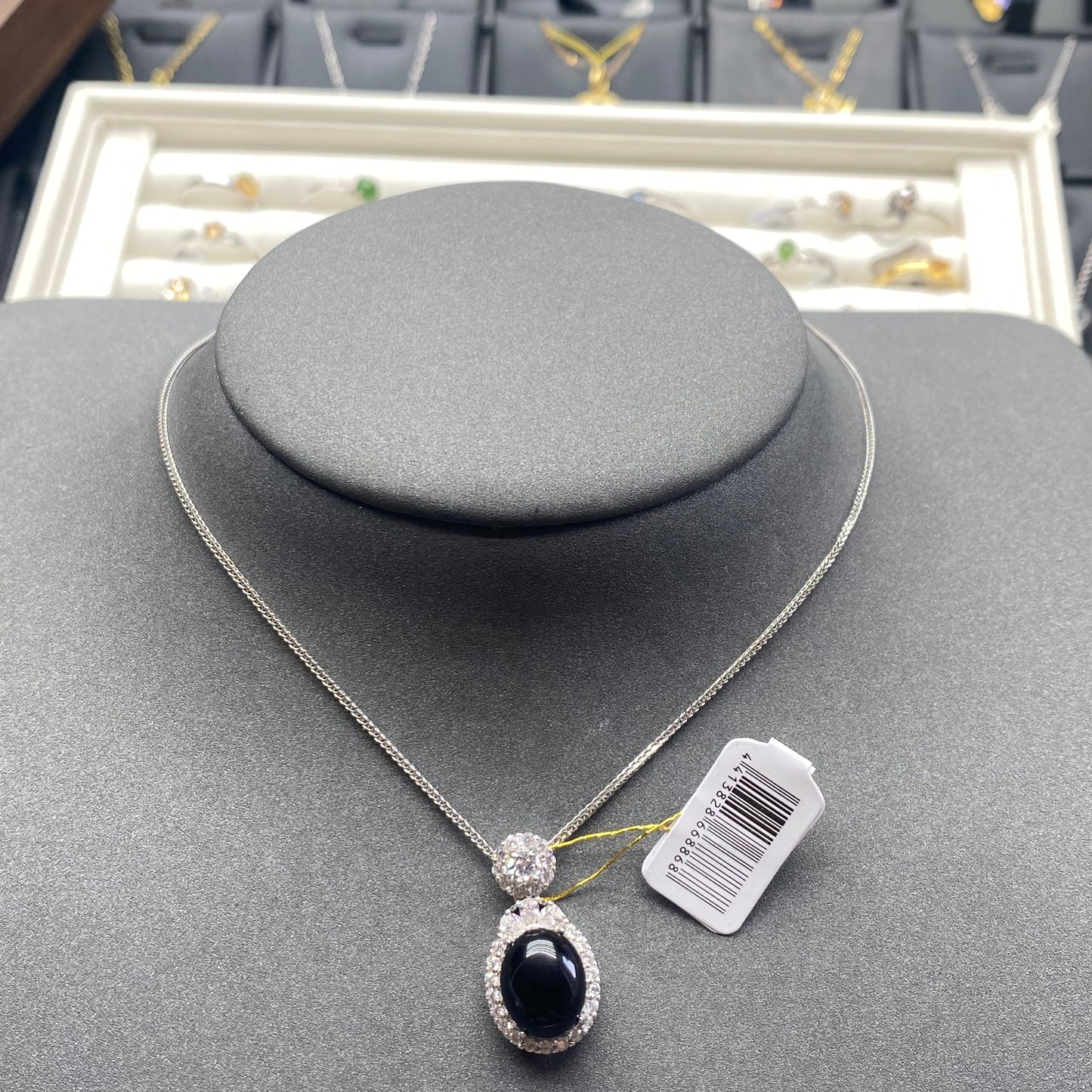 Natural gemstone black agate
