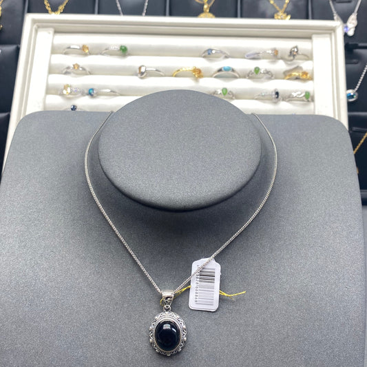Natural gemstone black pendant pendant