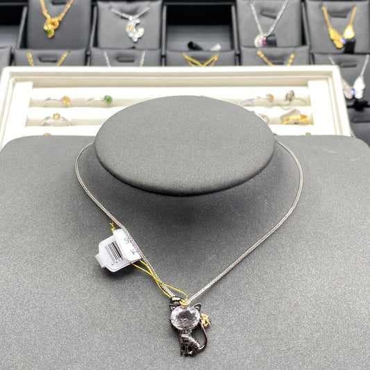 Natural crystal clear quartz pendant