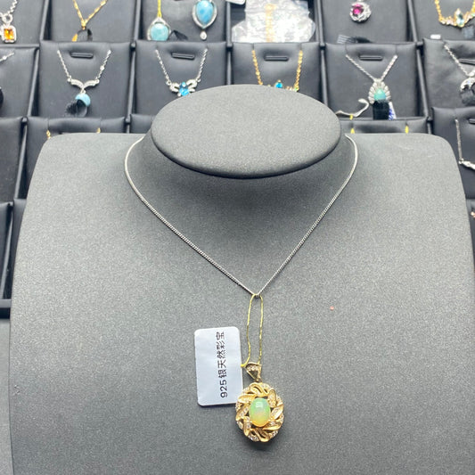 Natural gemstone opal pendant