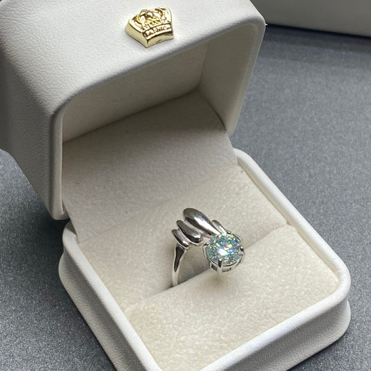 2 carat moissanite ring