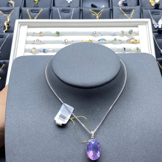Natural crystal amethyst pendant