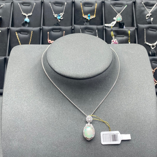 Natural gemstone opal pendant