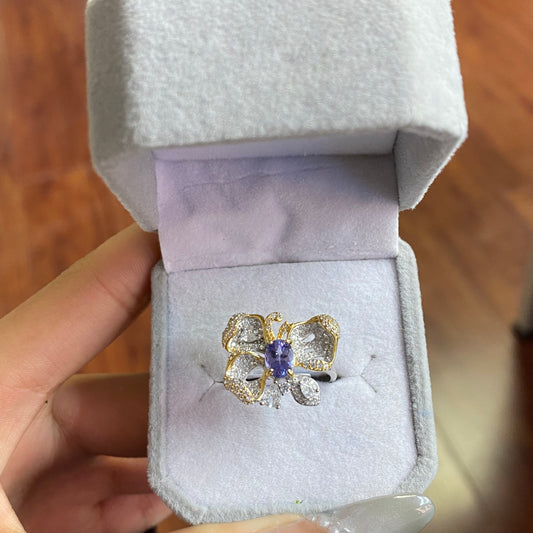 tanzanite sliver s925 ring