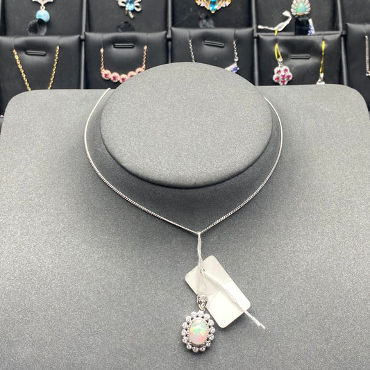 Natural gemstone opal pendant
