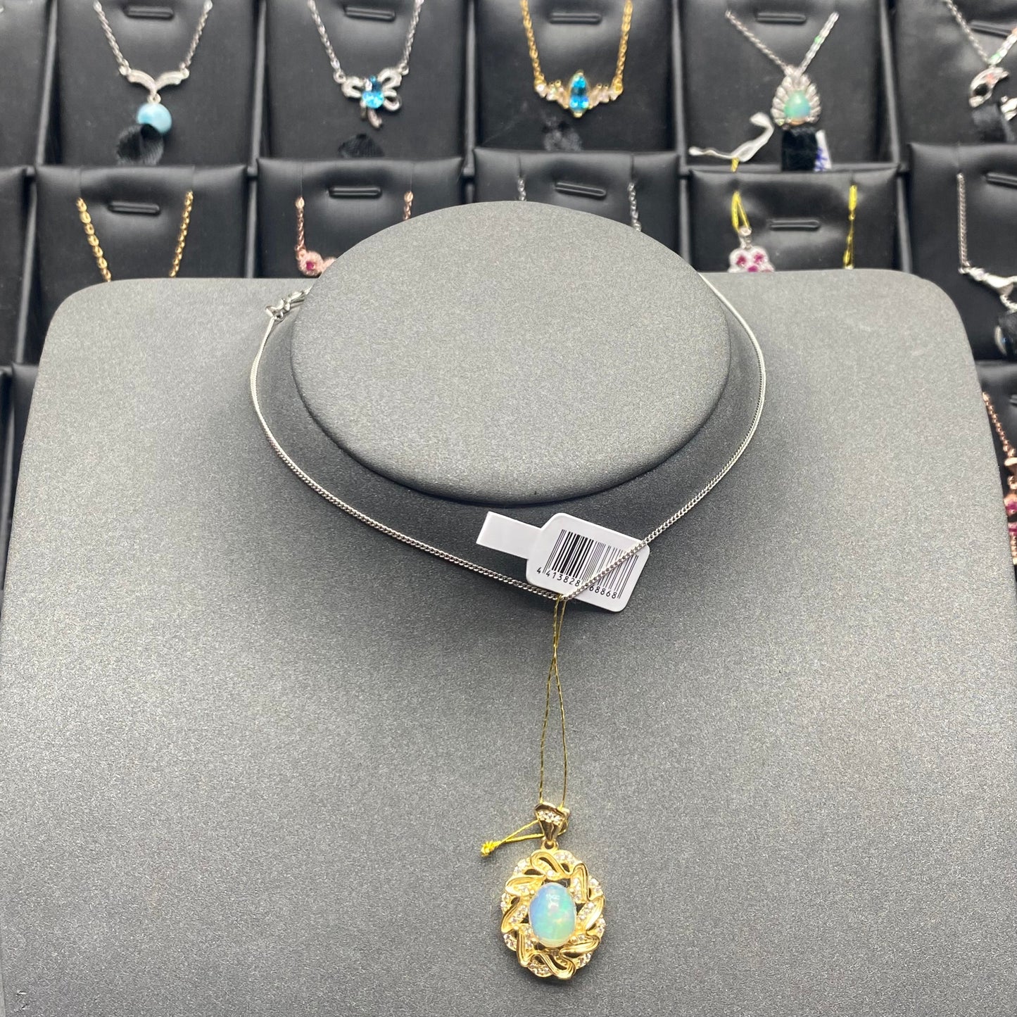 Natural gemstone opal pendant