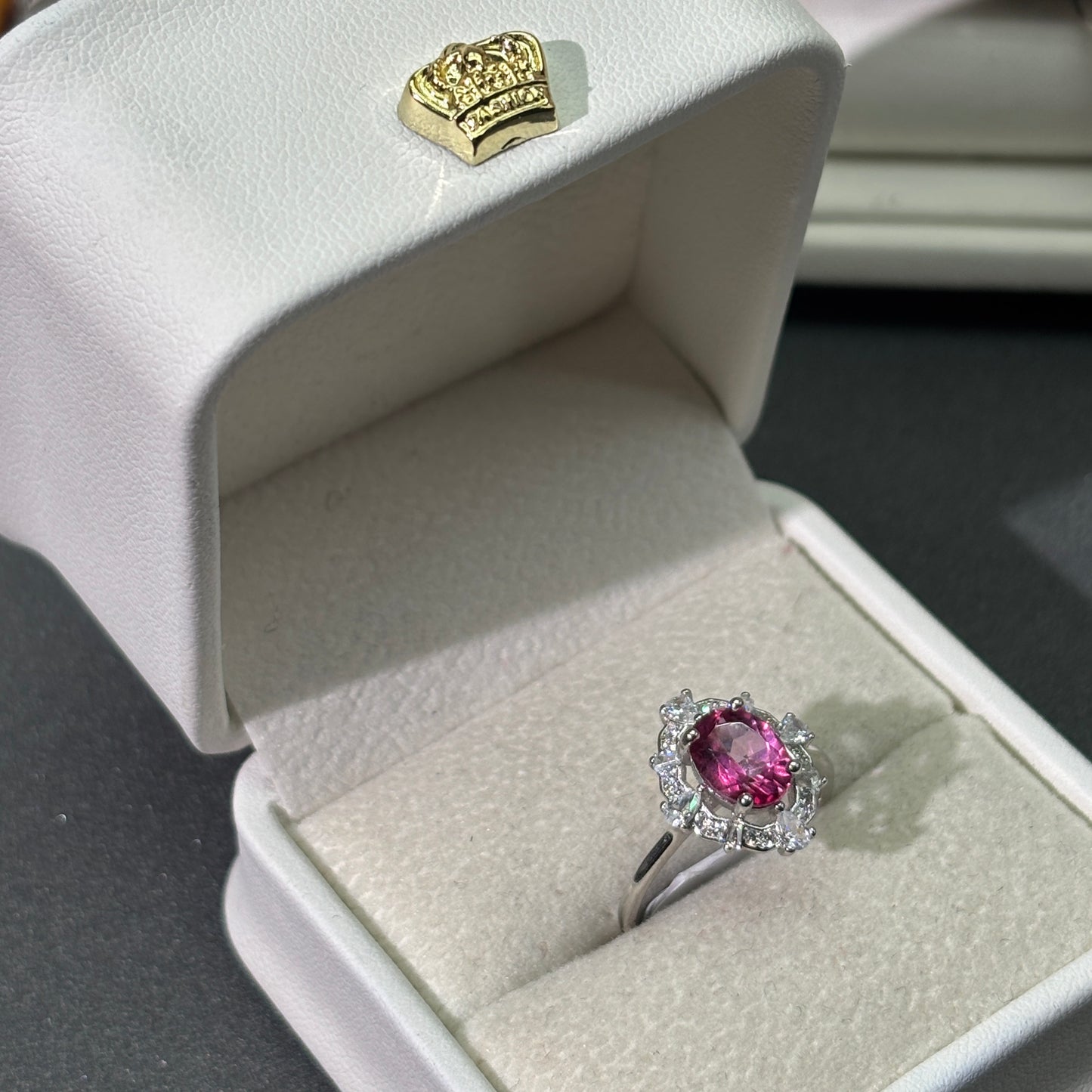 Pink topaz s925 ring