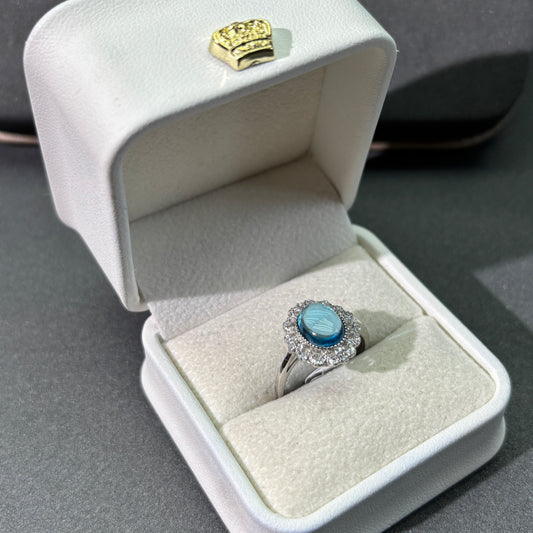 Aquamarine sliver ring