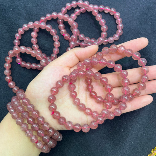Red strawberry quartz bracelet